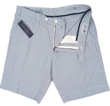 NEW Vintage Polo Ralph Lauren Seersucker Shorts 38 40 Blue White Suffield Fit