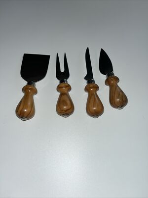 Set of 4 Cotellerie Berti Cheese Board Service Pieces w/Wood Handles..EUC