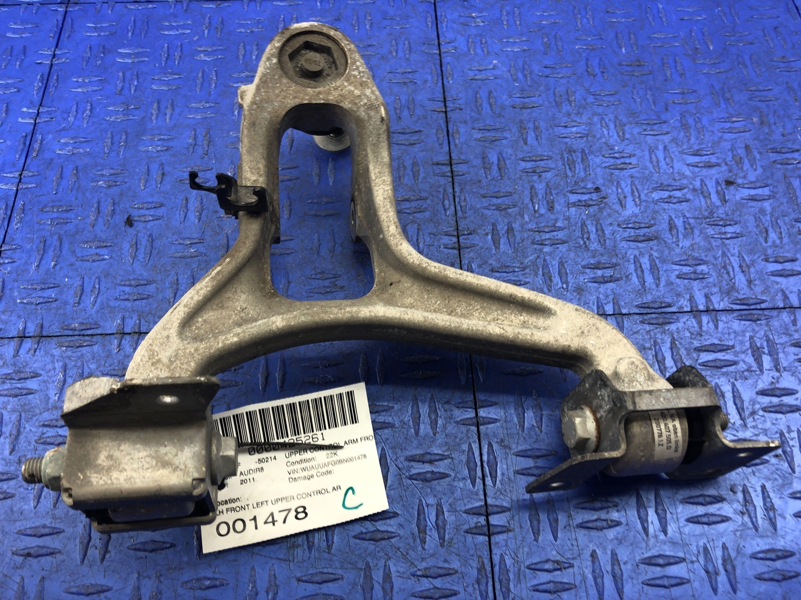 2010-2015 AUDI R8 AWD 4.2L FRONT LEFT UPPER CONTROL ARM OEM
