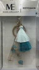 Modern Expressions "R Monogram Keychain with Tassels