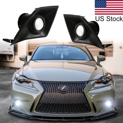 2PCS 6000K White LED Fog Light Lamps Kit For 2014-2016 Lexus IS200 IS250 IS350