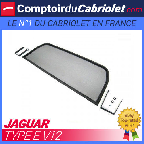Windschott Jaguar Type E et XKE filet anti-remous noir pour cabriolet