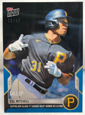 Cal Mitchell 6/5/2022 Topps Now MLB 1st Career Homer #307 BLUE #'d 16/49 PIRATES