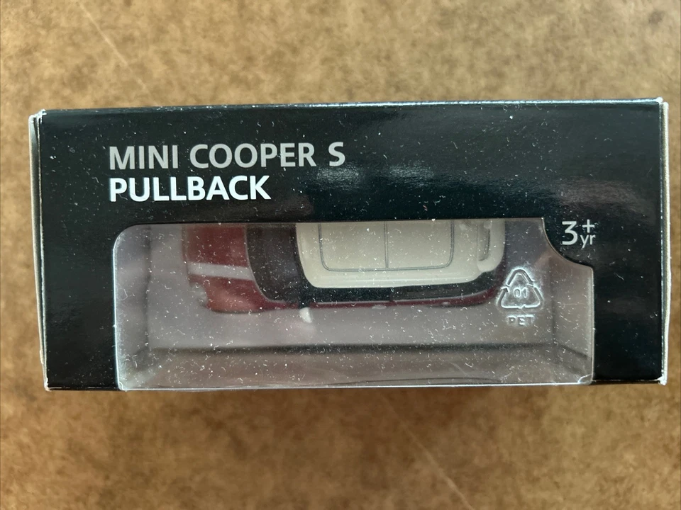 MAISTO MINI COOPER S. PULLBACK SCALA 1/36 Rossa Tettuccio Bianco - Immagine 2 di 4