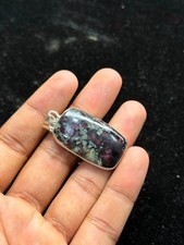 Natural Ruby Zoisite 925 Sterling Silver Pend...