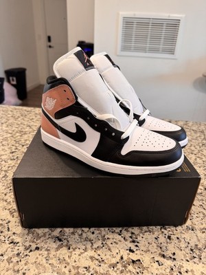 Men's Jordan 1 Mid White/Black-Rust Pink (DQ8426 100)