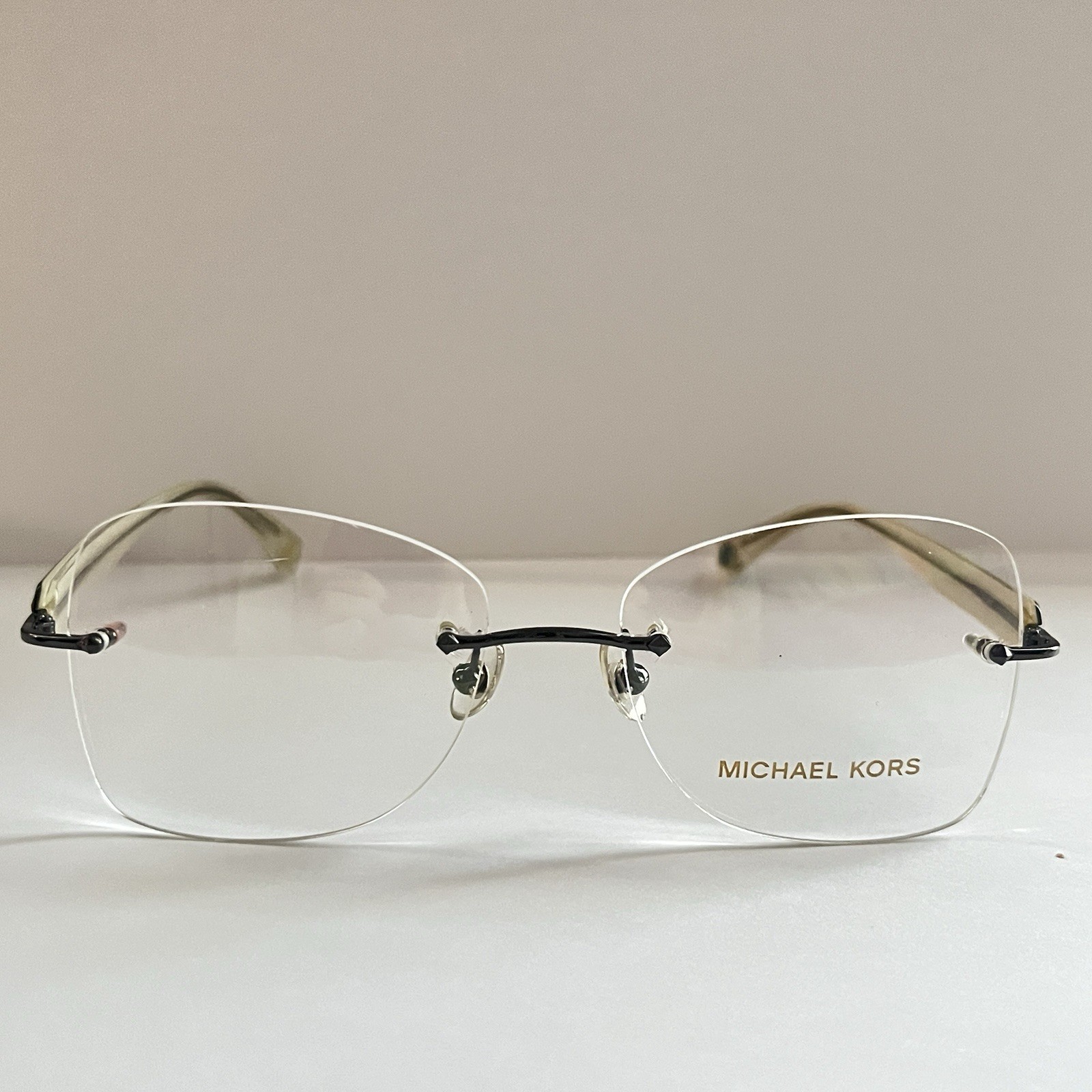 Michael Kors MK 444 015 Rimless Eyeglasses 52-16 Store Display Frame thumbnail 2