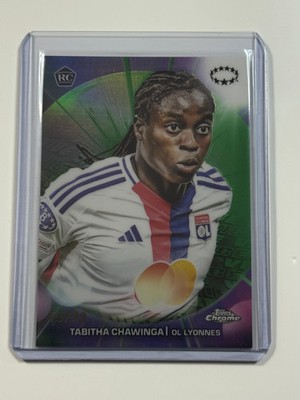 2024-25 Topps Chrome Women's UWCL Vibe Green #2 Tabitha Chawinga Rookie 73/99