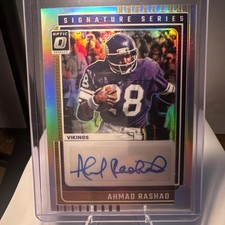 Ahmad Rashad 2025 Donruss Optic Signature Series Holo #SSH-AR MINNESOTA VIKINGS