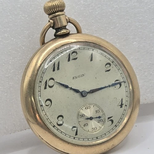 Antique Elgin Mens Pocket Watch. 52mm. Needs Repair