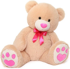 Big Teddy Bear Stuffed Animal,Giant Teddy Bear with Pink Love for Girlfriend Boy