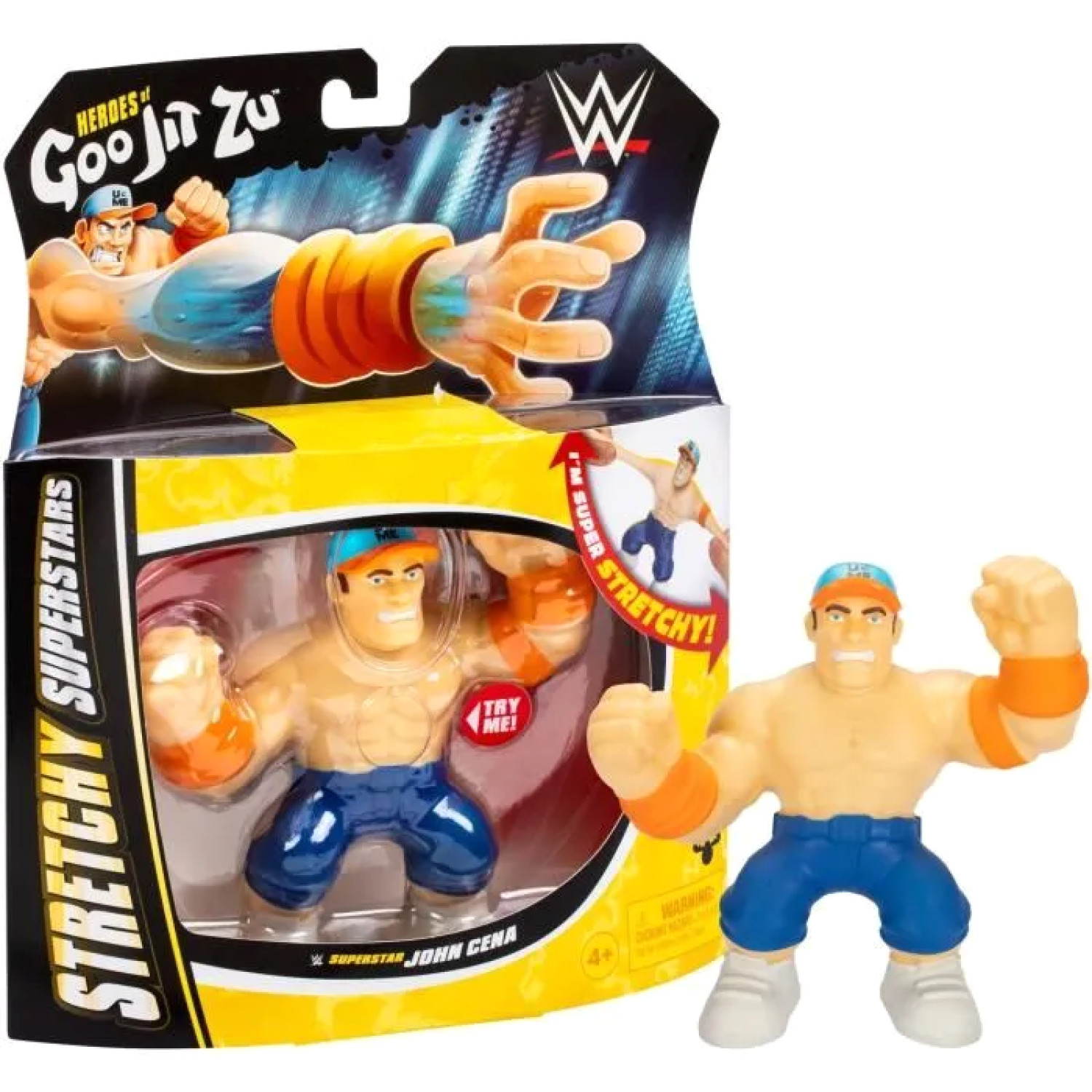 Figurine WWE John Cena Goo Jit Zu élastique de 11cm pour enfant