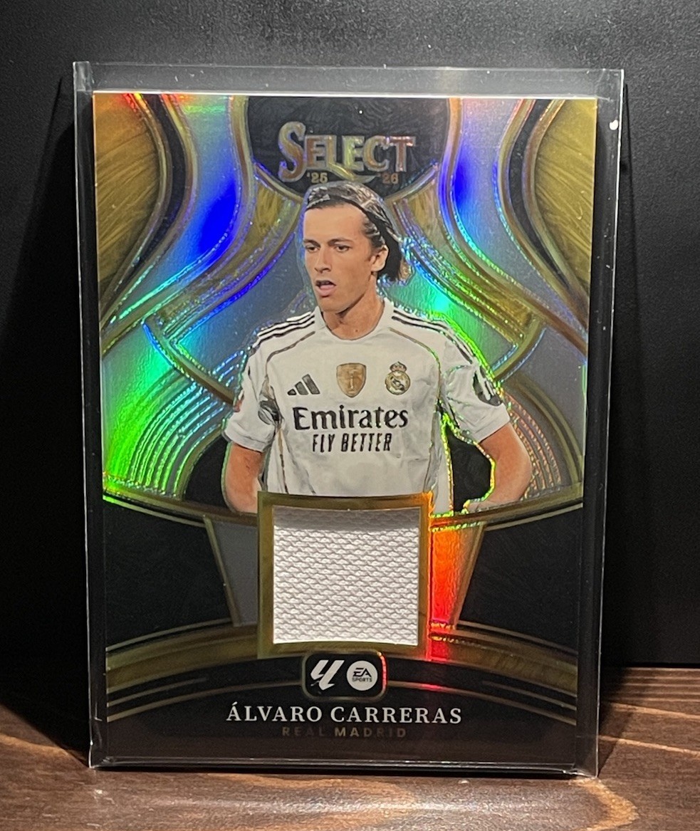 2025-26 Panini Select La Liga Alvaro Carreras Patch #SM-AC Real Madrid