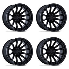 Set 4 Fuel Fc403 Burn 24x12 5x5 Matte Black Gloss Black Lip Wheels 24 -44mm