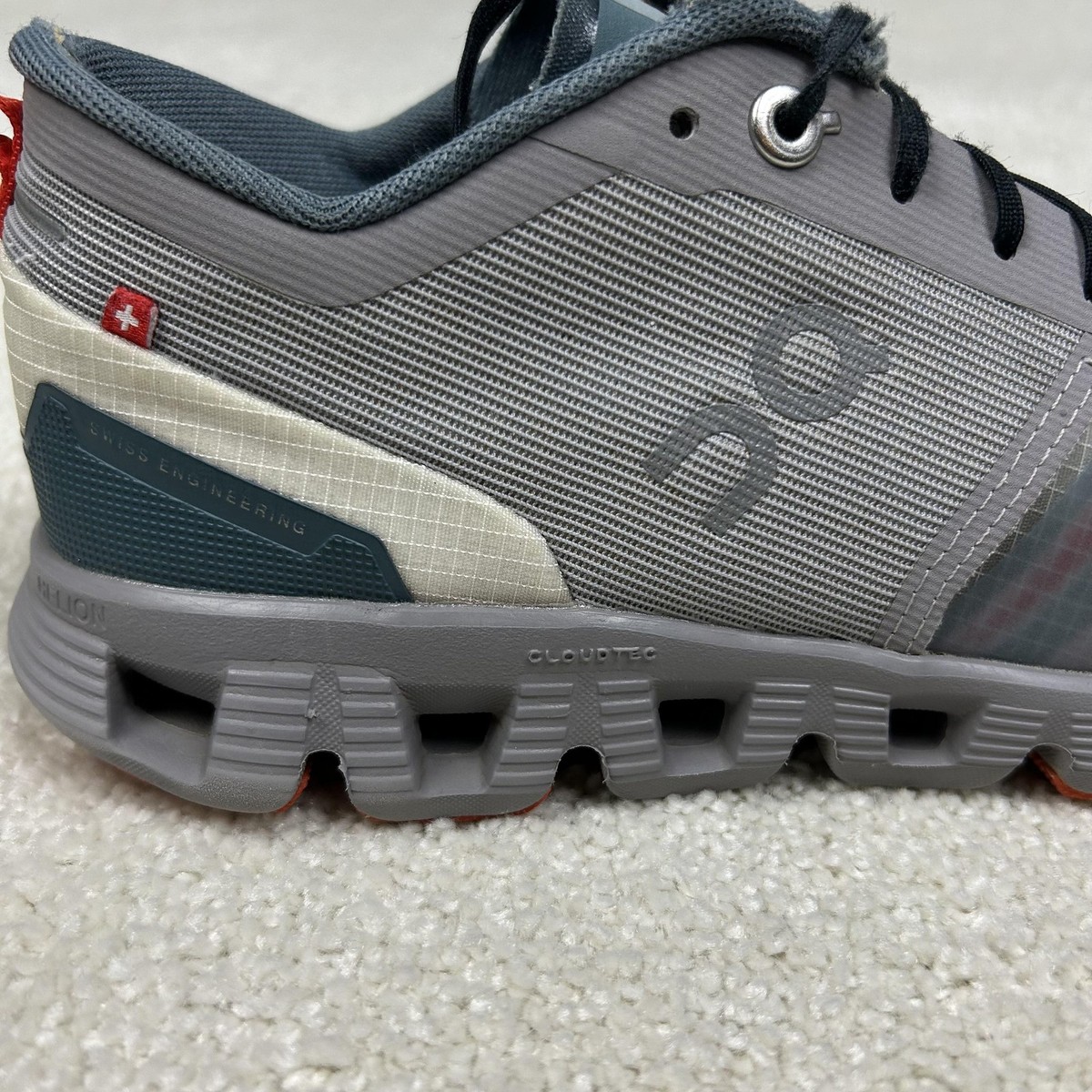 On Cloud X Shift Shoes Womens Size 7 Gray Orange Running  display picture 2