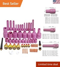 63pcs TIG Welding Kit: Collet Bodies Alumina Nozzles for Elite Performance
