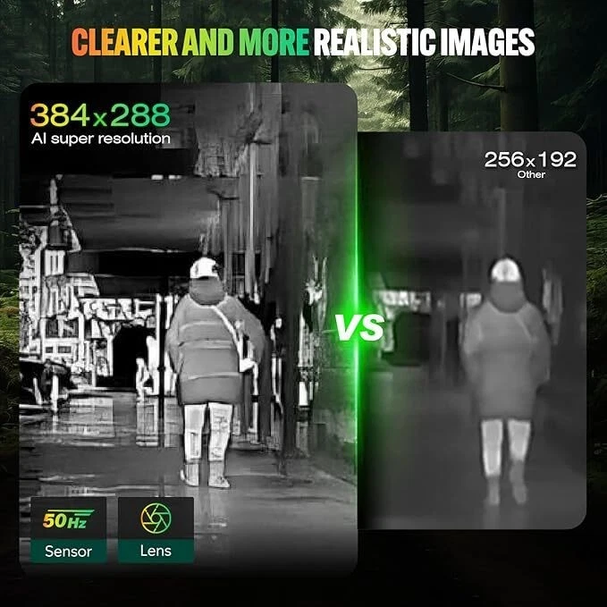 GTGUARD Thermal Monocular Ai 384x288 50Hz 15mm Night Vision Scope Thermal Camera - Image 4 of 4