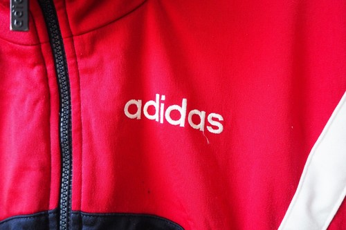 Vintage ADIDAS Track Jacket Full Zip Size M red 90s sport windbreaker by Adidas, Size M, $40 - Photo 3
