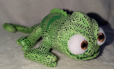 Disney Store Tangled PASCAL 8'' Plush Green Chameleon Lizard Stuffed Animal