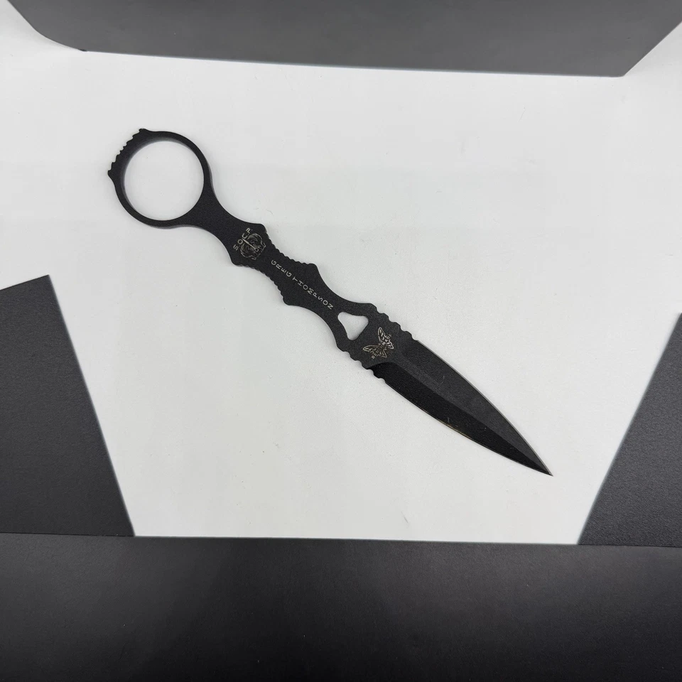 Cuchillo de hoja fija Benchmade 176 SOCP Greg Thompson Dagger con funda negro EE. UU. Foto 2 de 4