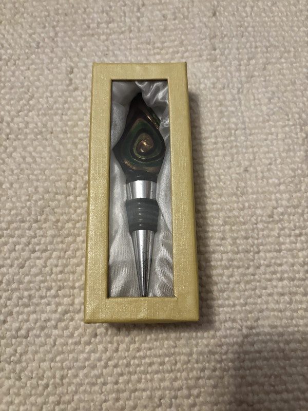 Brand New Decorative Wine Bottle Stopper – Gift Boxed; brand new with box 