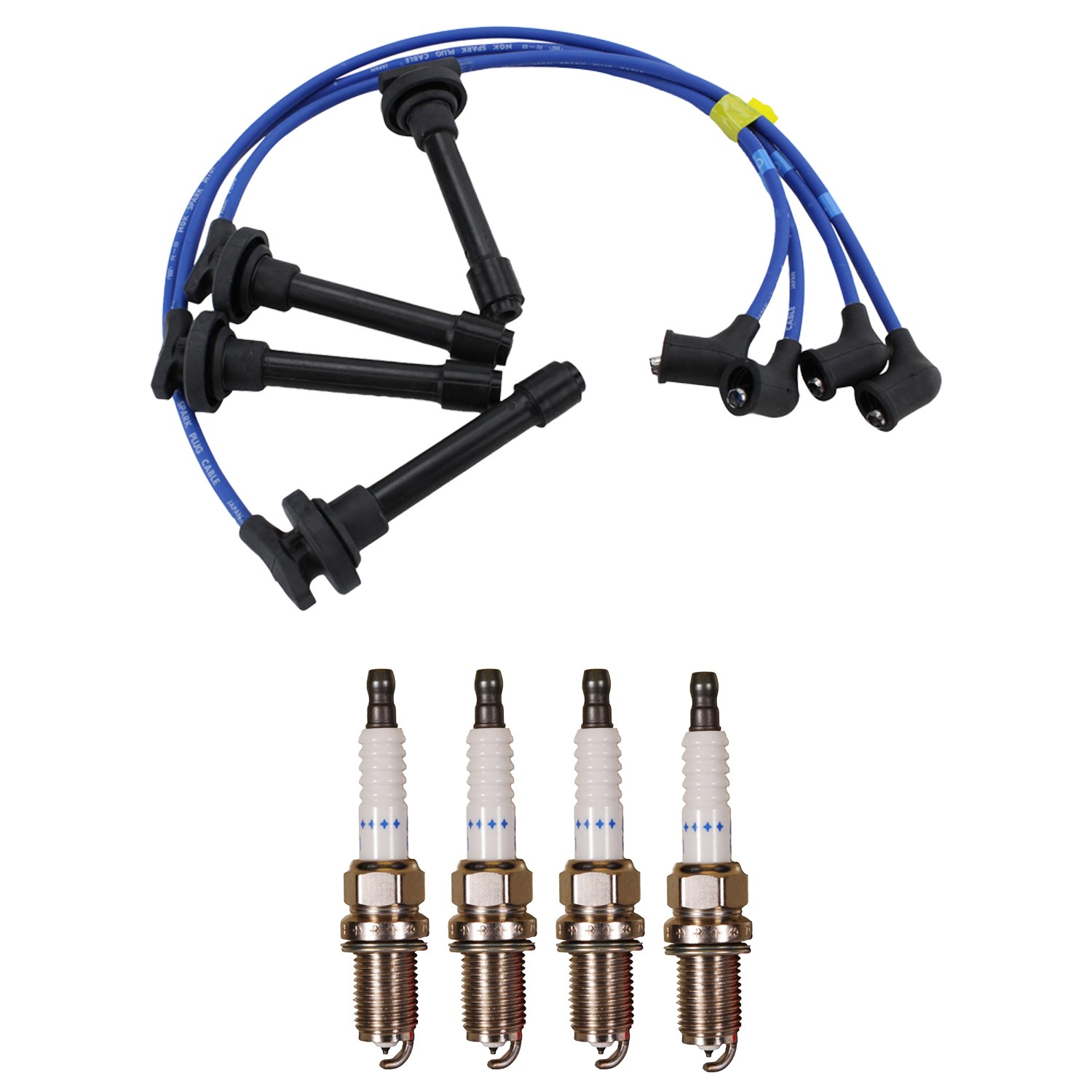 NGK Wire Set  Denso 4 Double Platinum Spark Plugs Kit for Integra Type-R 1.8 L4