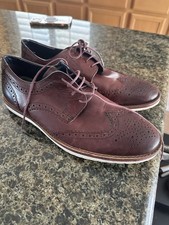 Crevo Nelson Wingtip Oxford shoes Maroon Leather Size 10 Box5
