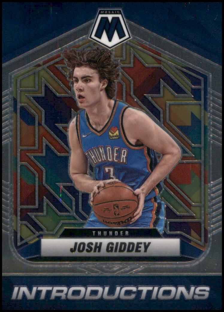 2021-22 Panini Mosaic #7 Josh Giddey Introductions Mosaic