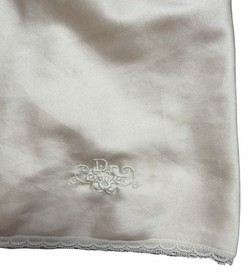 Vintage Christian Dior Lace Slip Camisole Ivory Satin Top Union Made M Upcycle