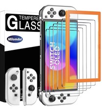 5 Pack Screen Protector for Nintendo Switch OLED 2021 Tempered Glass  2 Contr