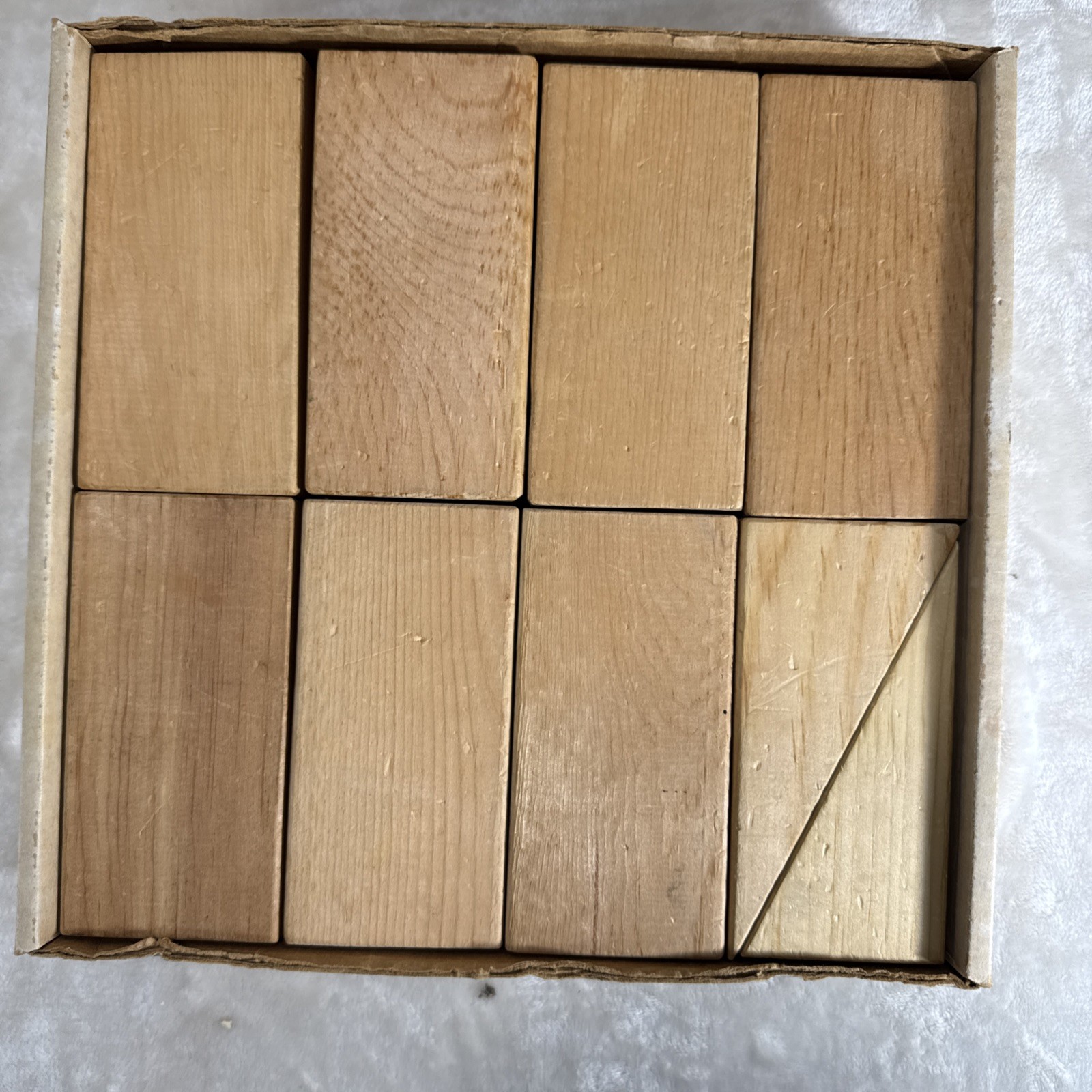 Vintage Playskool Kindergarten Wood Blocks  No. 870 Original Box Complete 1976