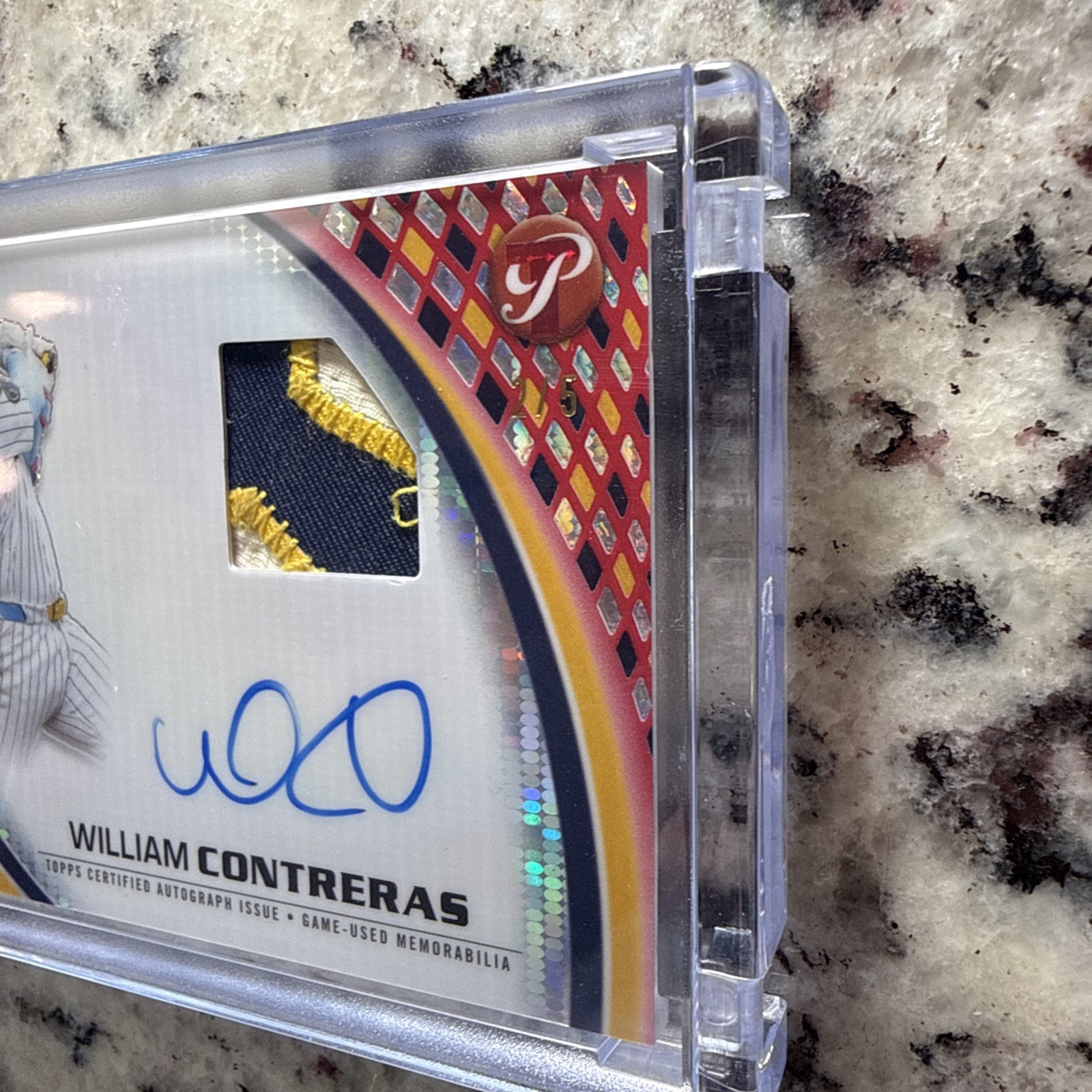 2026 Topps Pristine William Contreras Pristine Pieces Auto Relic /5! Sick Patch! view 11