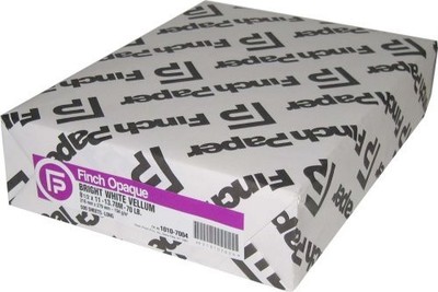 Finch Opaque Bright White Vellum 70# 8.5''x11'' 500 Sheets