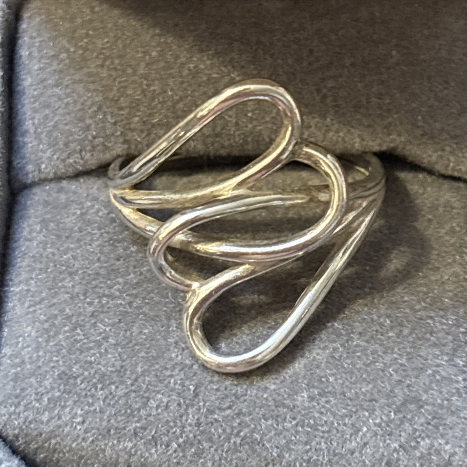 Sterling Silver Interlocking Floating Hearts Mini… - image 7