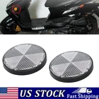 2pcs Round Clear Reflectors Universal For Motorcycles ATV Bikes Dirt Bike Motor