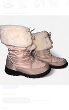 Faux Fur Boots for Women Fuzzy Fluffy Furry Round Toe Winter Boots Size 7-7.5