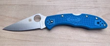 Spyderco Delica 4 VG-10 Seki-City Japan Blue Plain Edge Folding Pocketknife