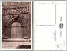 Lincoln England Cathedral West Doorway Postcard Lincoln England Cathedral West Doorway Postcard