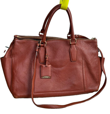 Jil Sander Oversize Carryall Convertible Tote Slouchy Cognac Leather 2010s Bag