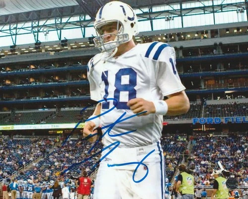 Peyton Manning Autographed Indianapolis Colts 8x10 Photo/COA/Matching Hologram