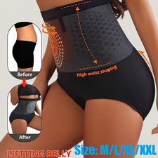 Women High-Waisted Tummy Control Shapewear Panties Slimming Waist Support M-XXL