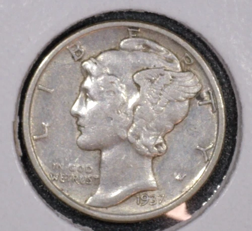 1937-P MERCURY DIME FINE LOT 34