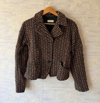 Dries Van Noten Women Lined Collared Button Front Short Jacket Multicolor 38
