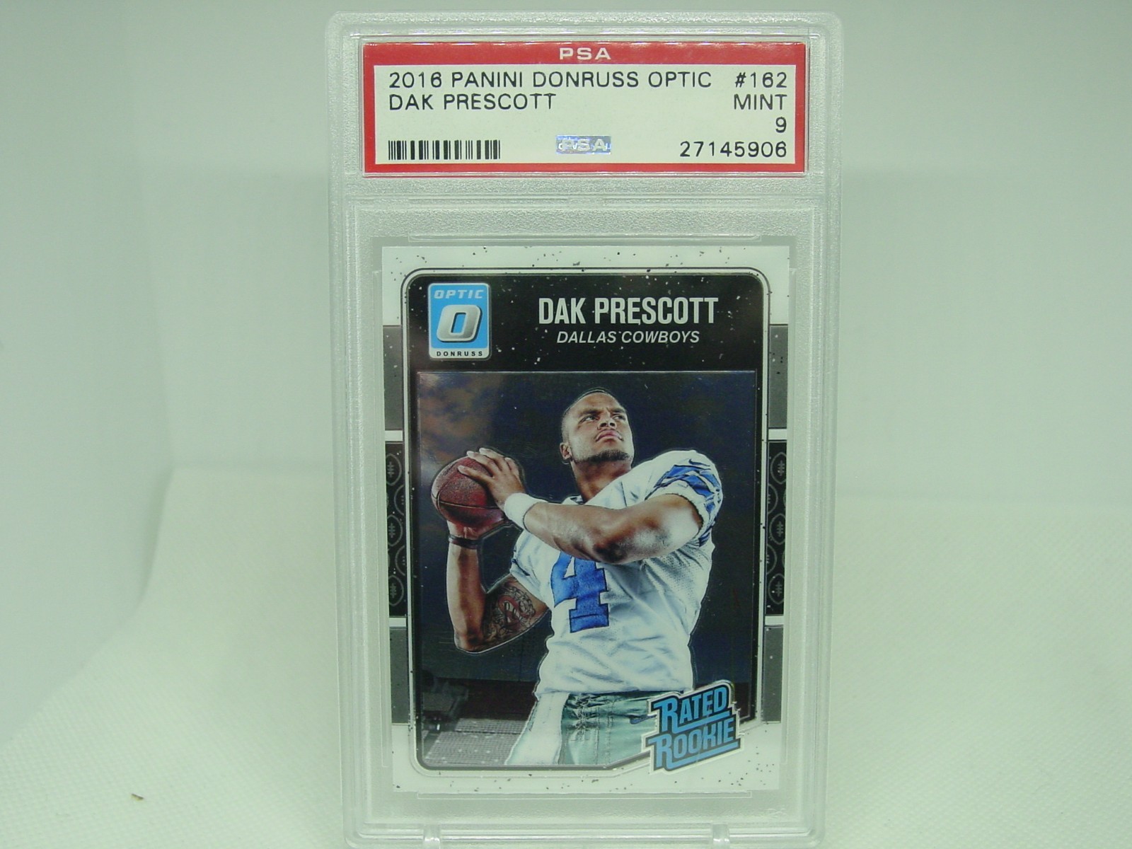 2016 Panini Donruss Optic Rookie  Dak Prescott #162 RC Dallas Cowboys PSA 9