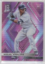 2018 Panini Chronicles Spectra Neon Pink Prizm 56/75 Miguel Andujar #100 7eo