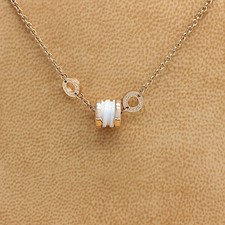 Bracciale Bulgari B Zero 1 con ciondolo in oro rosa 18 kt/ceramica e scatola Bulgari