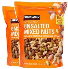 2 PACK Kirkland Extra Fancy Unsalted Mixed Nuts 2.5 lb Total 5 lb 
