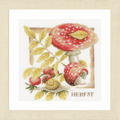 Lanarte Counted Cross Stitch Kit: Fall (Evenweave)