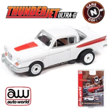 Auto World Thunderjet 1957 Studebaker Golden Hawk White HO Scale Slot Car