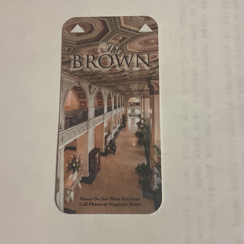 THE BROWN HOTEL Room Key - LOUISVILLE, KENTUCKY